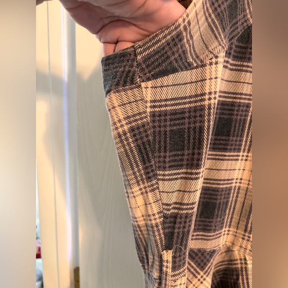 Effie's Heart Plaid Tank Dress in Gray and Cream - Picture 5 of 6